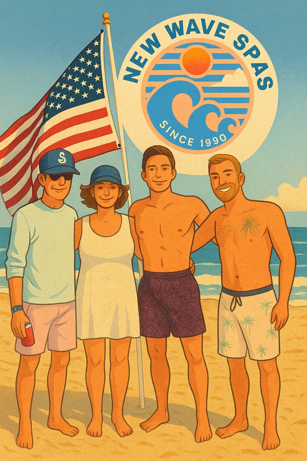 New Wave Spas family beach Delaware